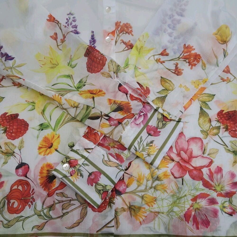 Bailey/44 Women's S Sheer Floral Button Blouse Floral Print - Picture 8 of 8